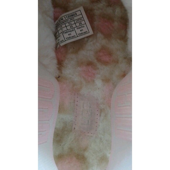 Ugg Platform Slippers Womens 8 Light Pink-Tan Cheetah Print Beautiful Soft Fuzzy - Picture 4 of 16